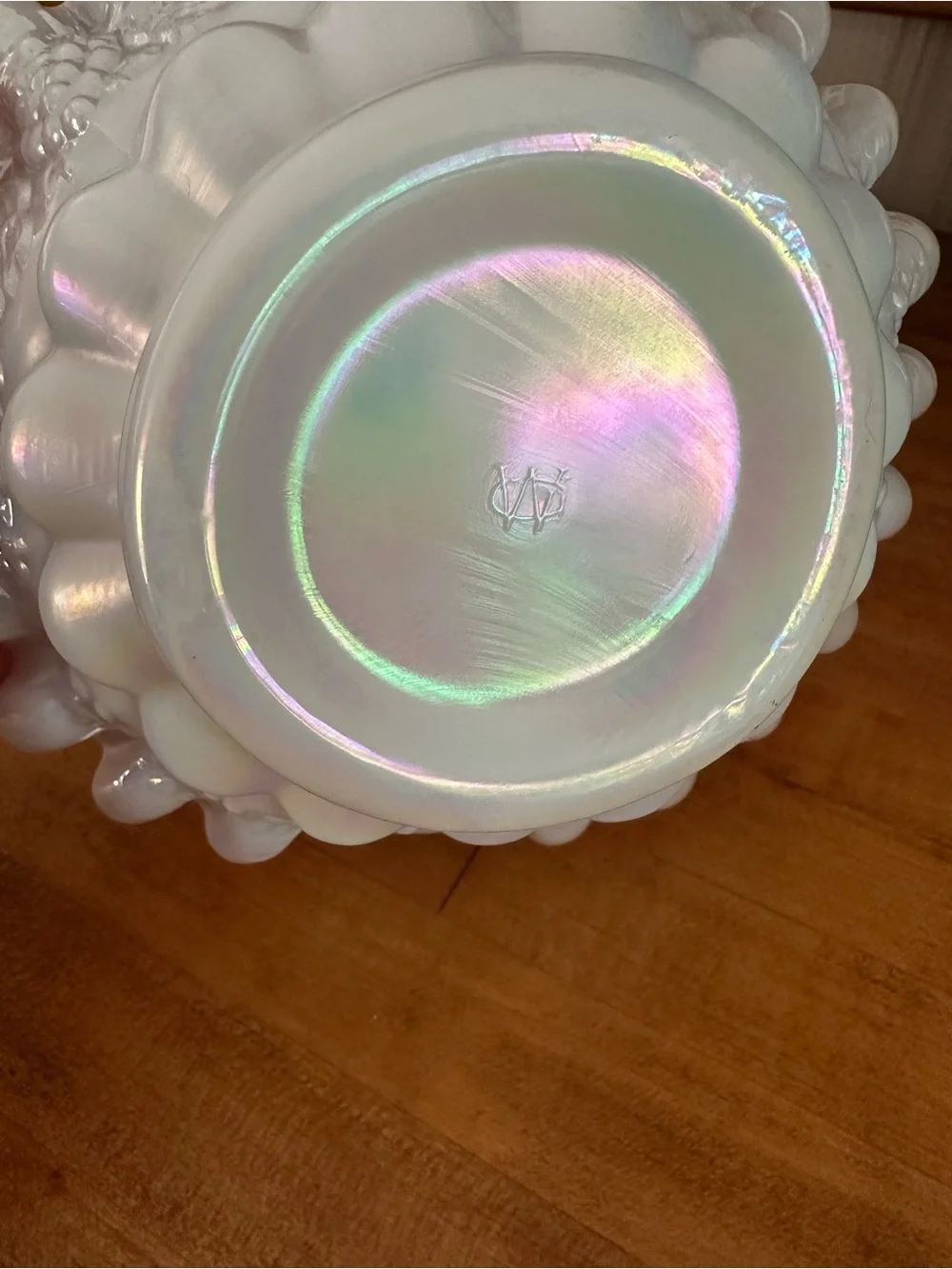 Westmoreland Miniature Iridescent Basket